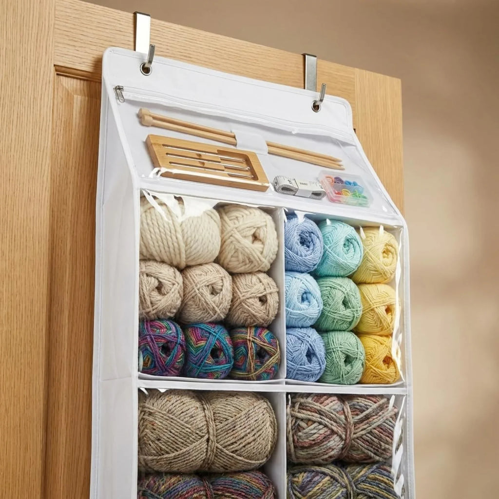 Yarn Organizer, 6-Tier Hanging Storage with Zip Compartments – image 7