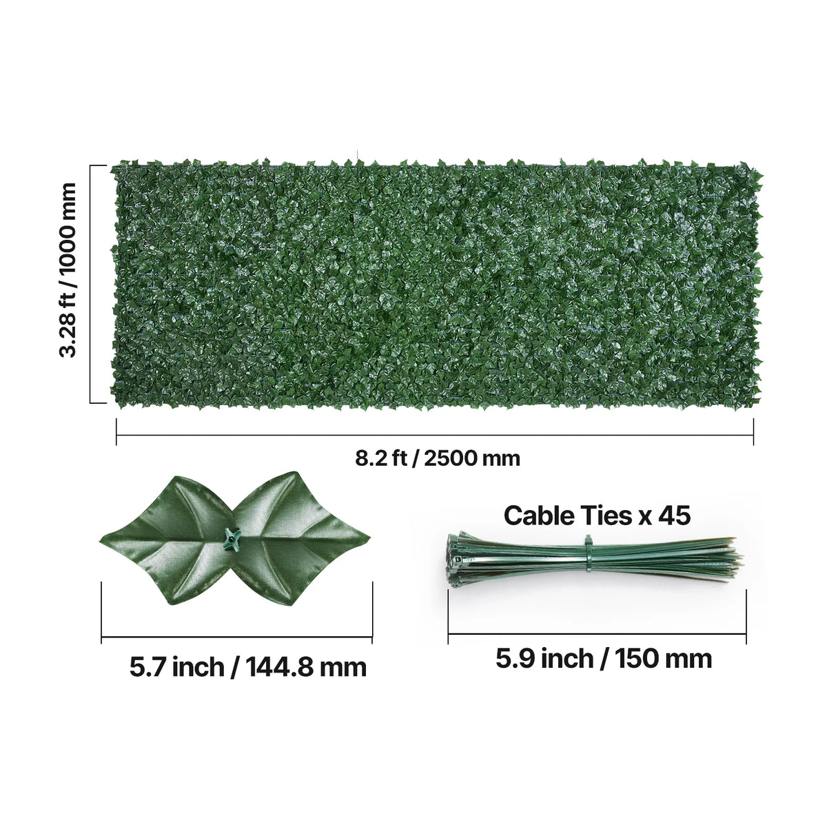 Ivy Privacy Fence Screen 39 x 98 in - Artificial Hedge Wall – image 8