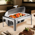 9 Qt Roll Top Chafing Dish With Full-Size Pan, Stainless Steel – image 1