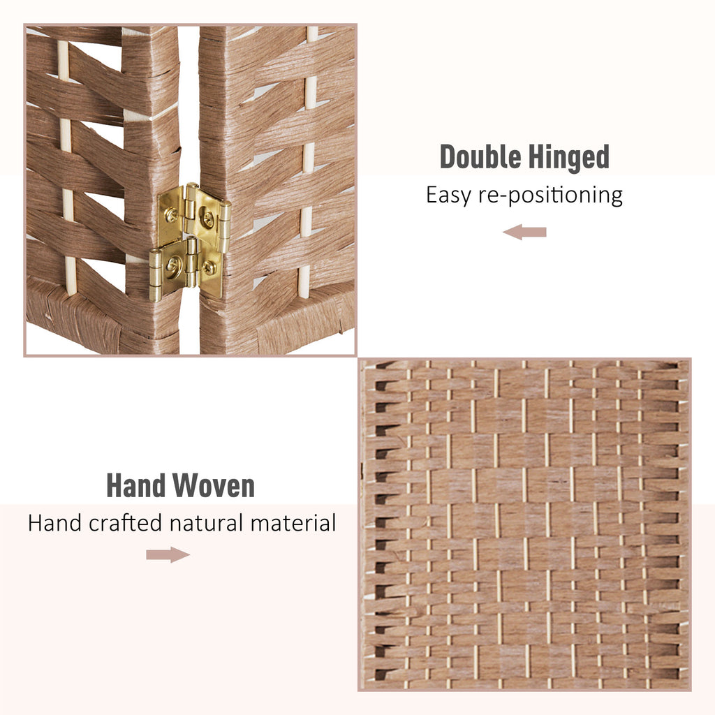 6 Ft Wicker Weave 3-Panel Folding Privacy Screen – image 4