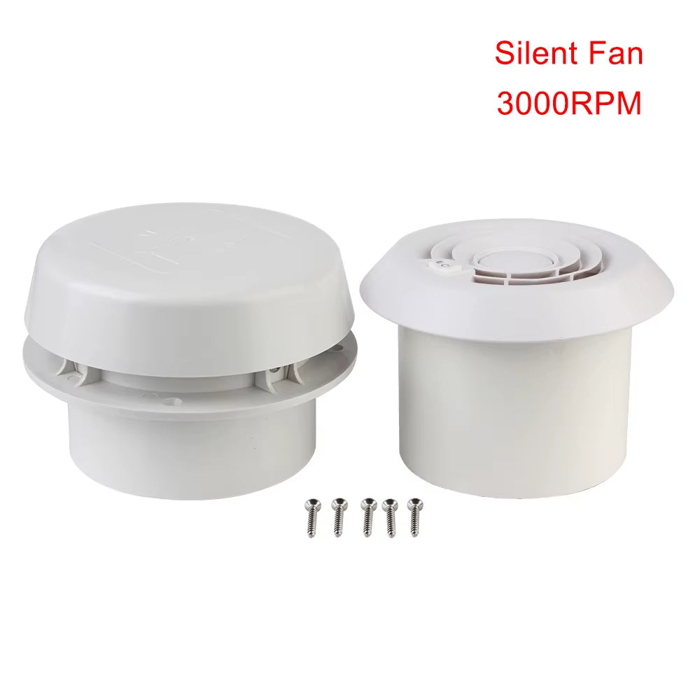 12V RV Side Vent Exhaust Fan, Quiet or High-Flow