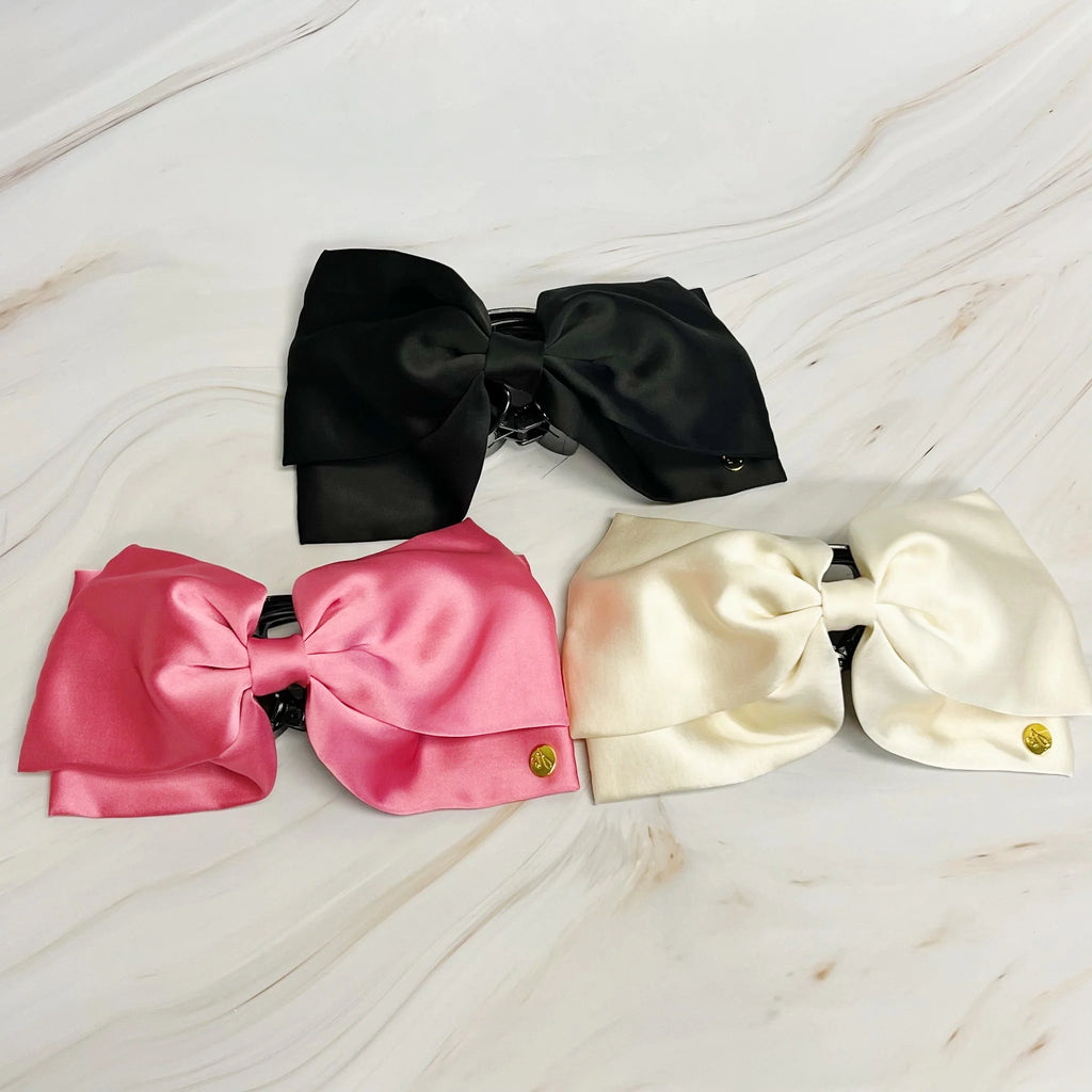 Bow Hair Claw Clip – Large Velvet Bow Claw, 7 Inch – image 6