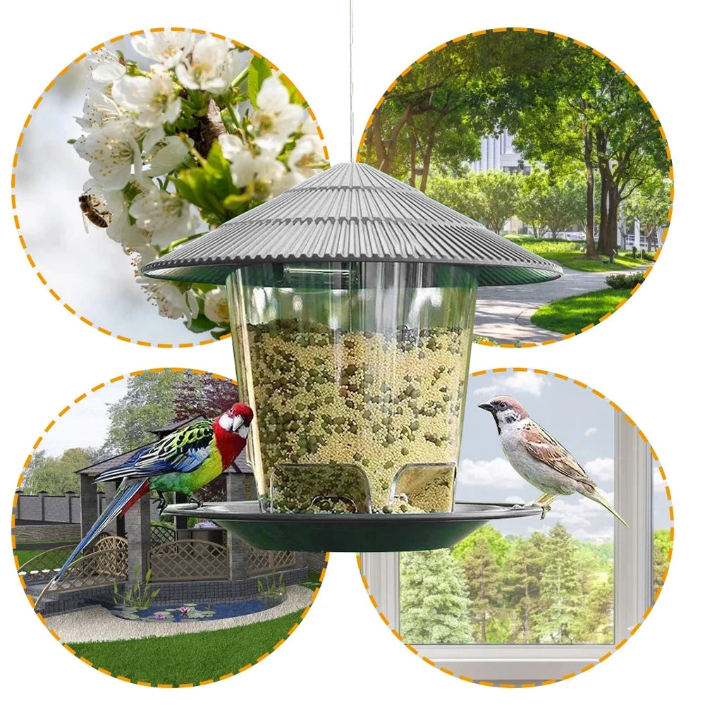 Hanging Bird Feeder Gazebo - 2.6 lb Capacity Wild Bird Seed Feeder – image 6