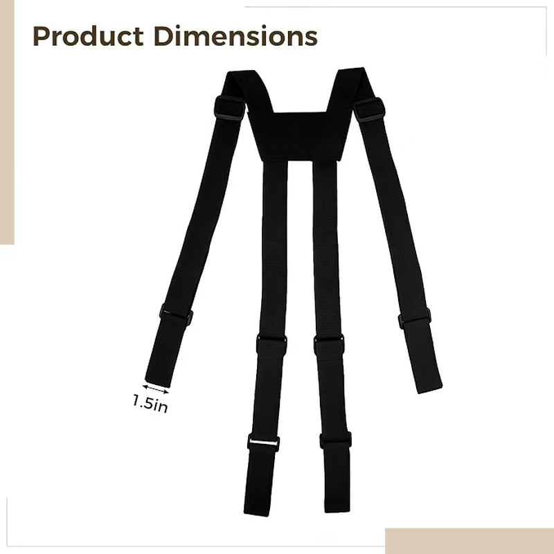 Duty Belt Suspenders – Adjustable Nylon Tactical Suspenders, 4 Clips – image 2