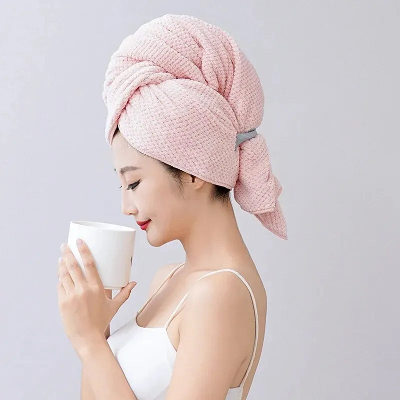 Microfiber Hair Towel Wrap Extra Large with Elastic Band – image 8