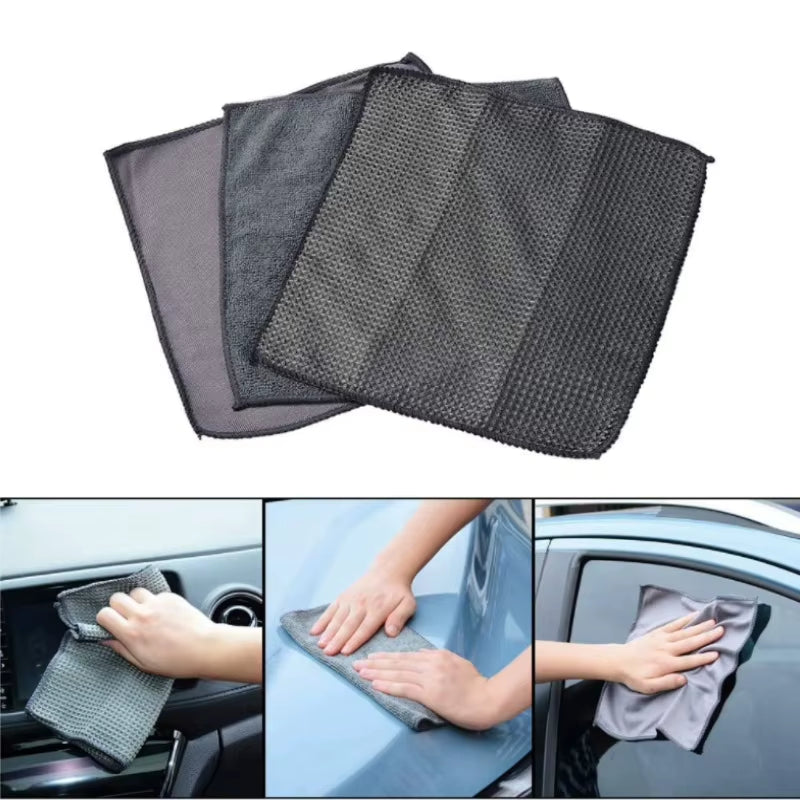 9-Piece Car Wash & Detailing Kit - Tire Brush, Mitt, Sponge & Towels – image 5