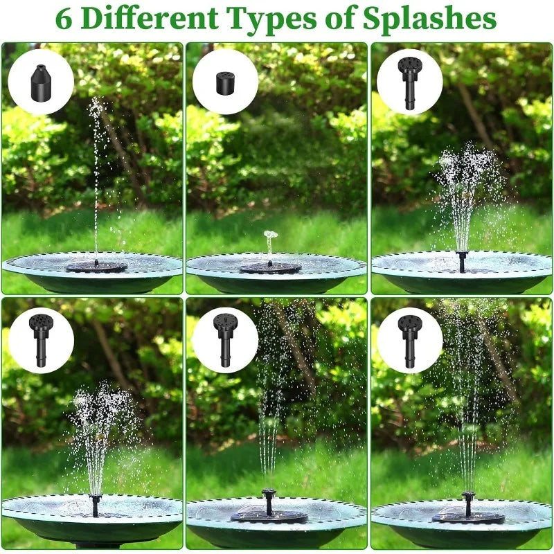 Solar Fountain Pump for Bird Bath and Pond, 6 Nozzles – image 5