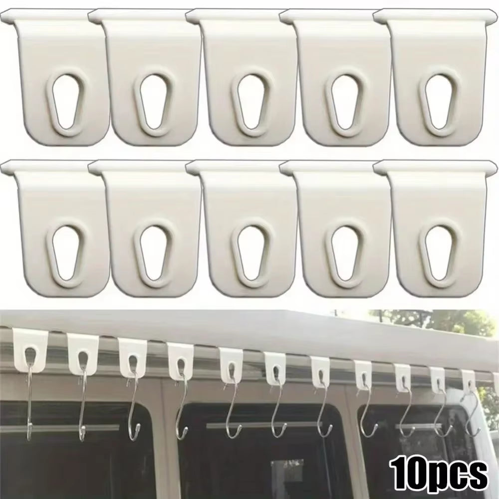RV Awning Hooks - 10-Pack Awning Rail Clothes and Light Hangers – image 2