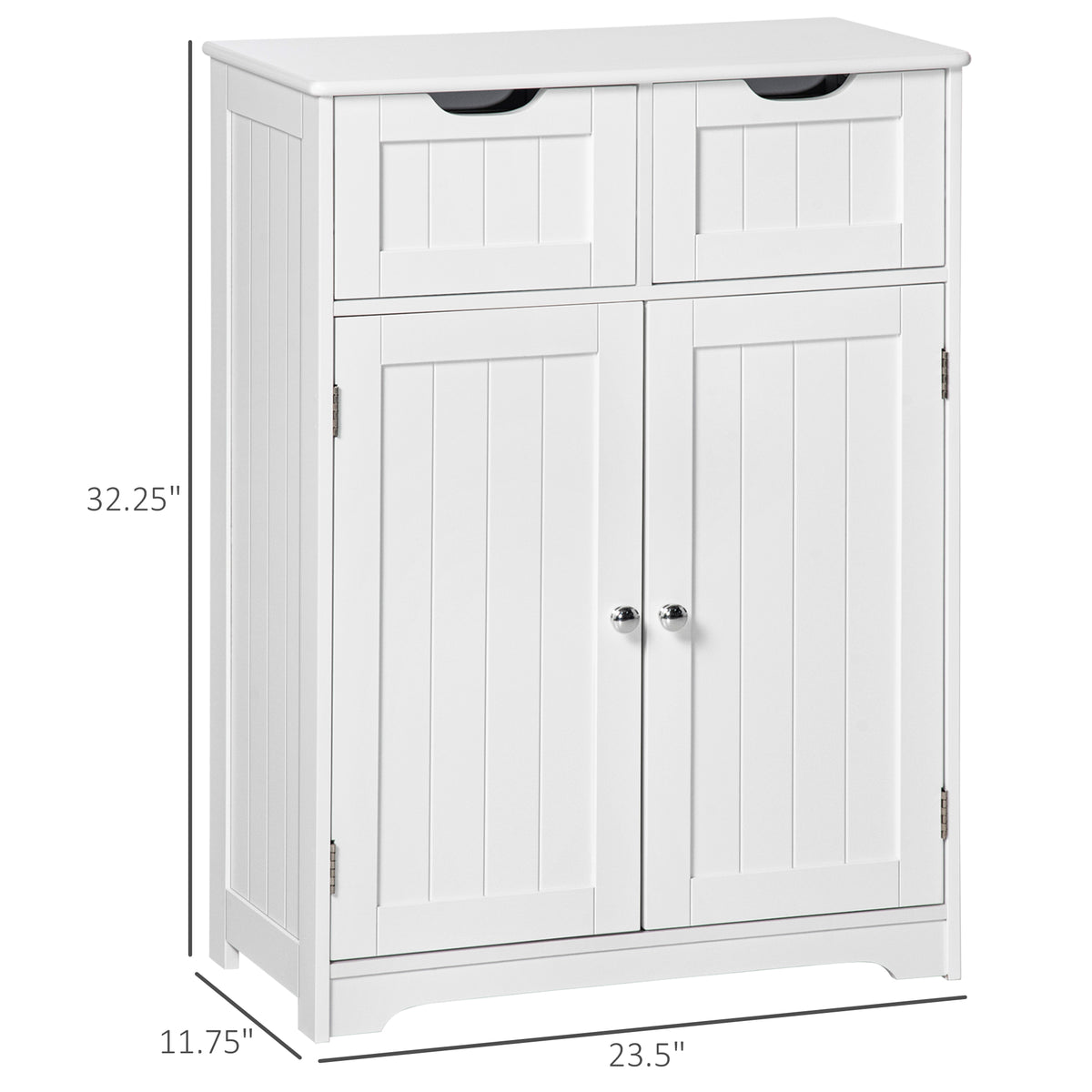 Bathroom Floor Storage Cabinet with 2 Drawers and Adjustable Shelf – image 3