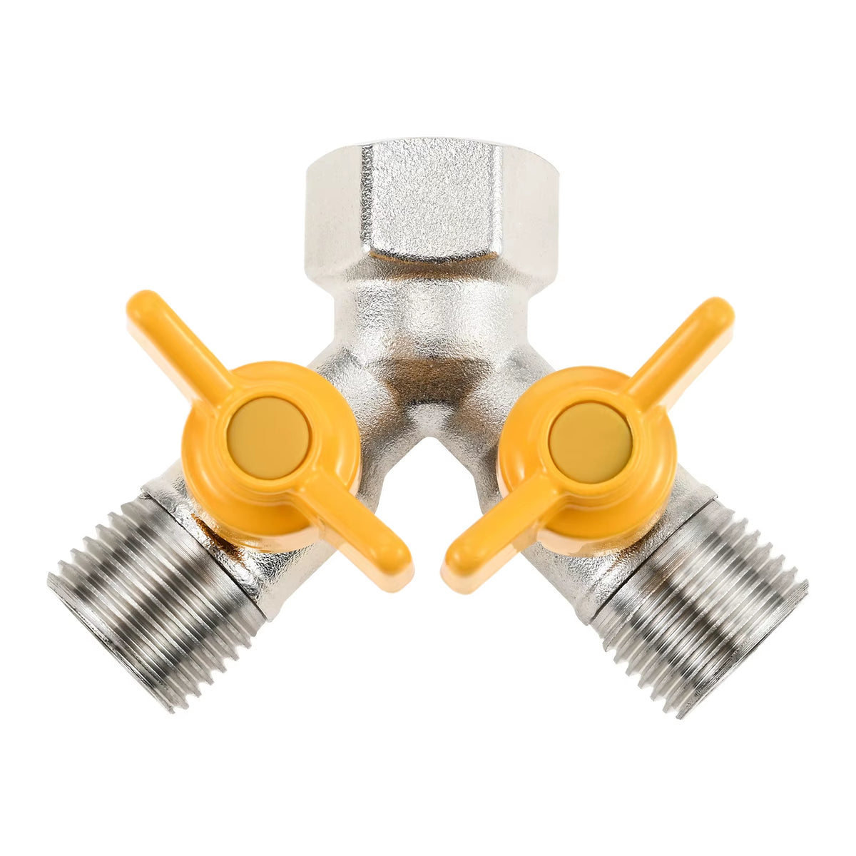 Plumbing Brass Y Splitter Valve 1/2 in Dual Shut-Off