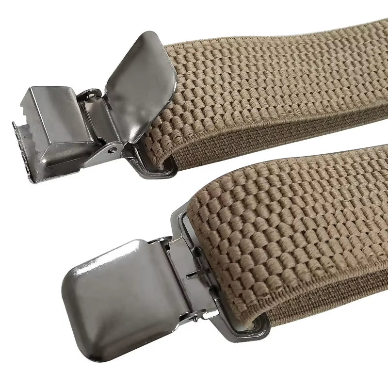 Work Suspenders for Men, X-Back with 4 Metal Clips, Adjustable – image 6