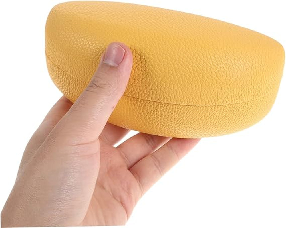 Hard Shell Eyeglass Case 2 Pack - Faux Leather, Yellow – image 4