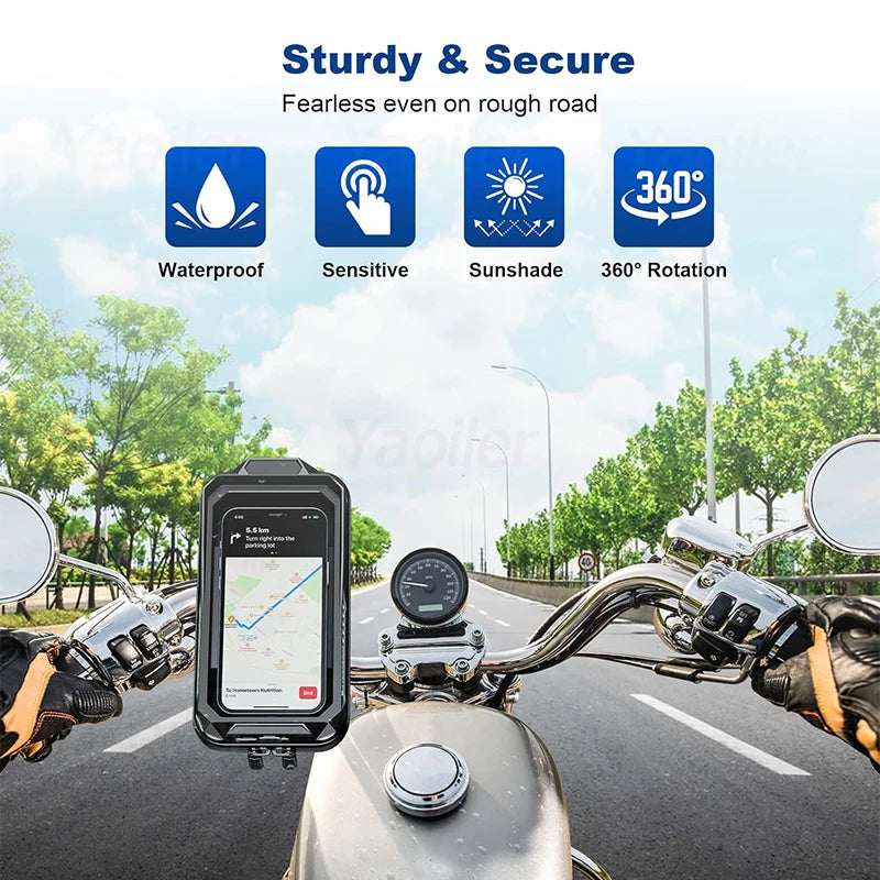 Waterproof Motorcycle Phone Holder with Sun Visor – image 5
