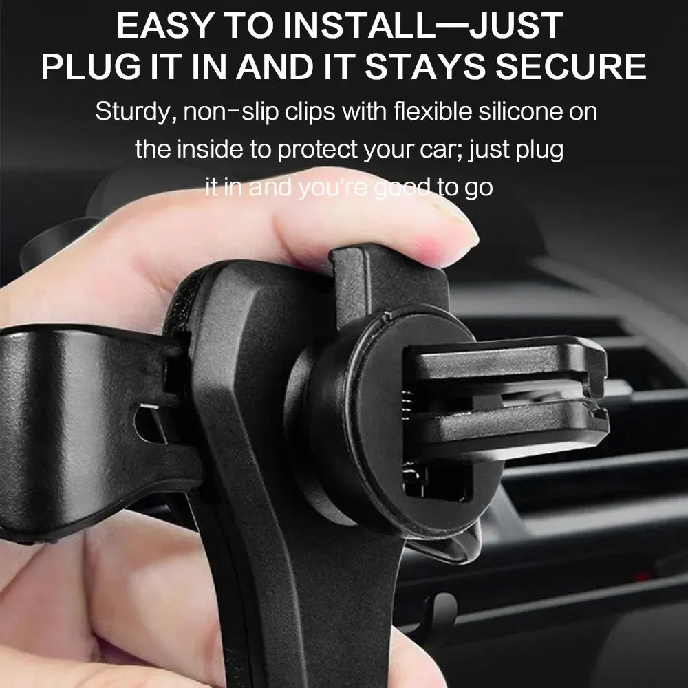 Car Phone Mount Air Vent Gravity Holder, One-Hand 360° Rotation – image 9