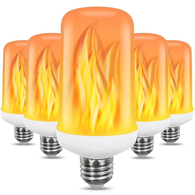 LED Flame Effect Bulb 12W E26 - Multi-Mode Fire Light for Bars, Parties & Decor