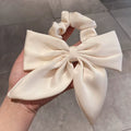 Satin Bow Hair Ties, Large Elastic Ponytail Holders