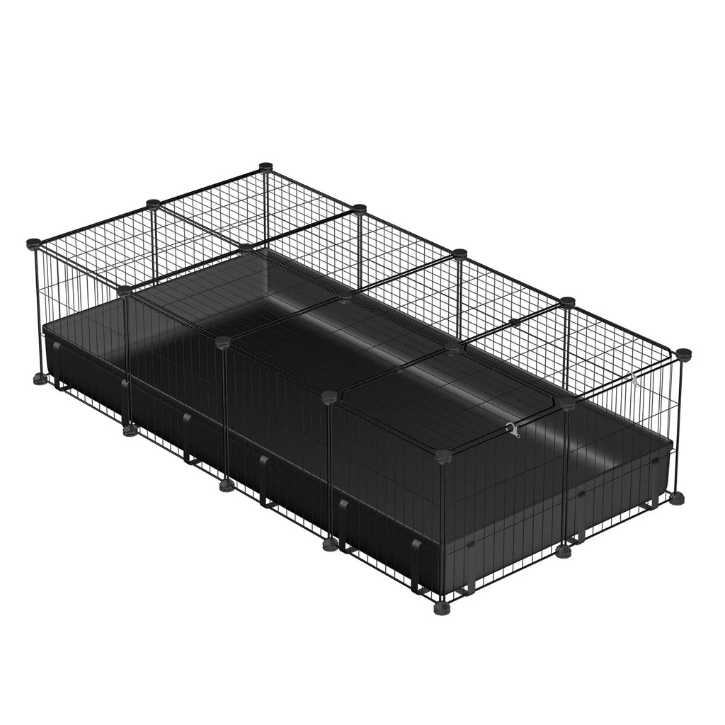 Guinea Pig Cage, 20-Panel DIY Small Animal Playpen with Floor Mat – image 15