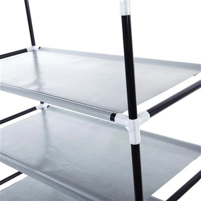 Fabric Shoe Cabinet, 10-Tier 9-Grid Shoe Rack with Dust Cover – image 2