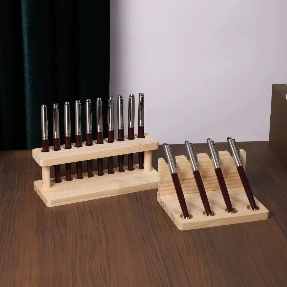 Wooden Pen Holder, Desk Organizer with Phone Slot – image 4