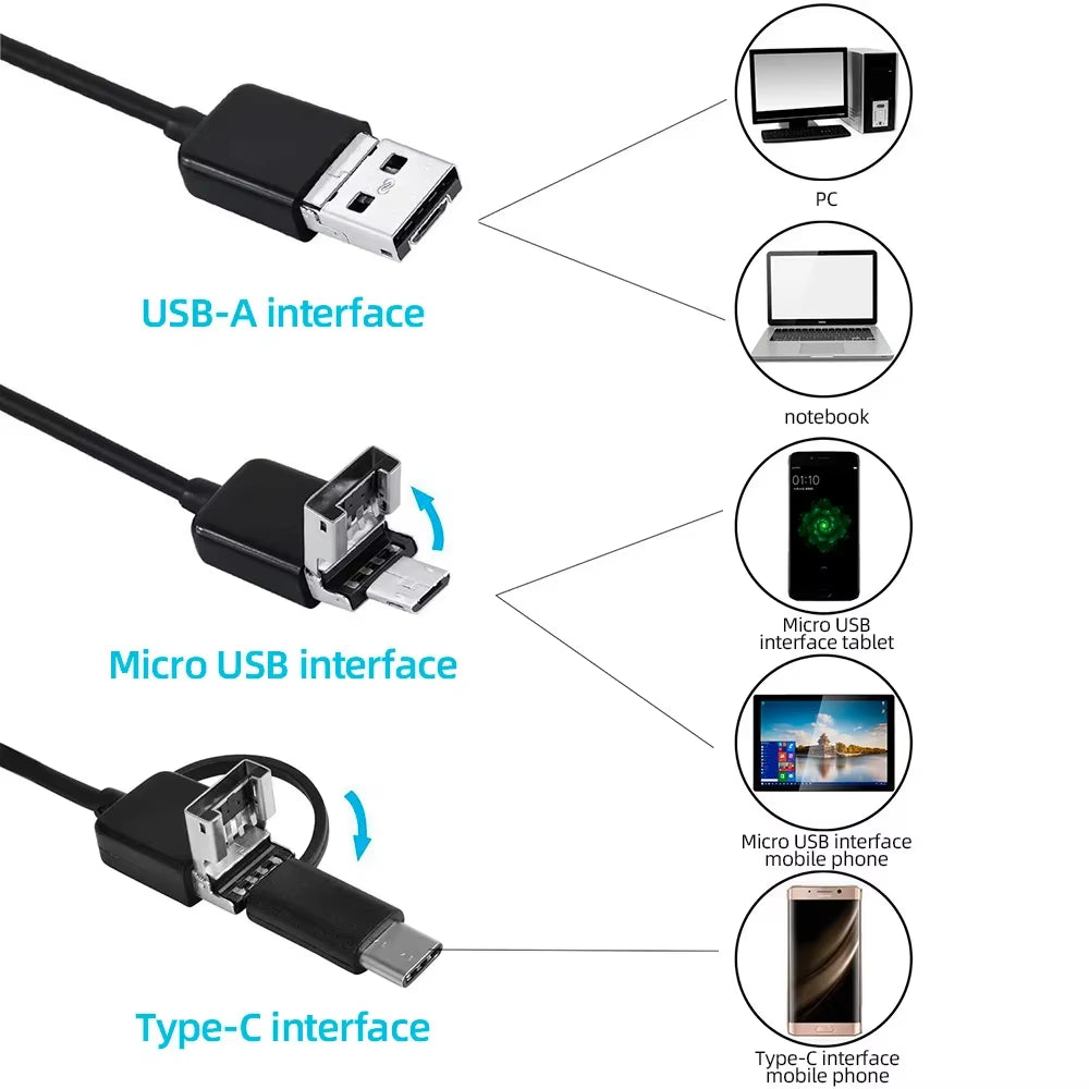 3-in-1 Inspection Camera – Waterproof USB-C Borescope – image 3