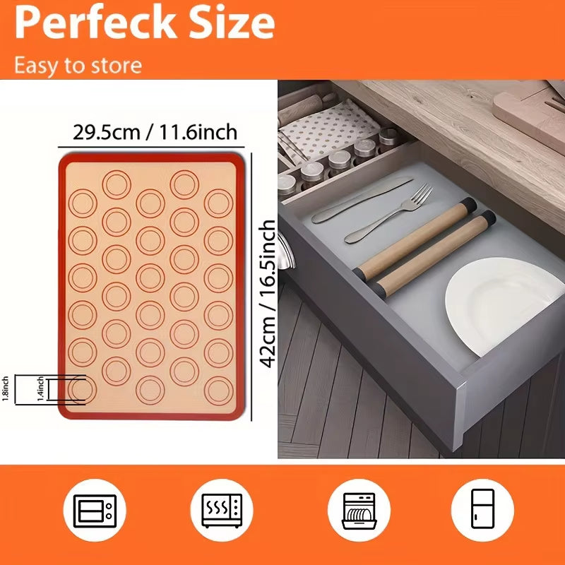 Silicone Baking Mat - Non-Stick Half Sheet Macaron Liner – image 4