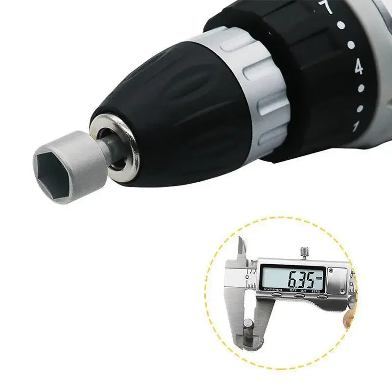 Hex Nut Driver Socket Set – 1/4 in Shank Power Drill Bits – image 6