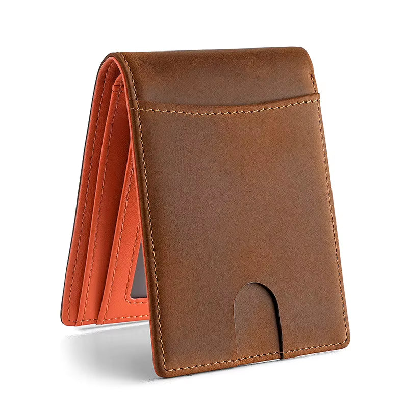 Crazy Horse Leather Bifold Wallet for Men, Full Grain Cowhide – image 6