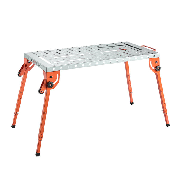 Foldable Welding Table 44 x 21 In 500 Lb Adjustable Height Workbench