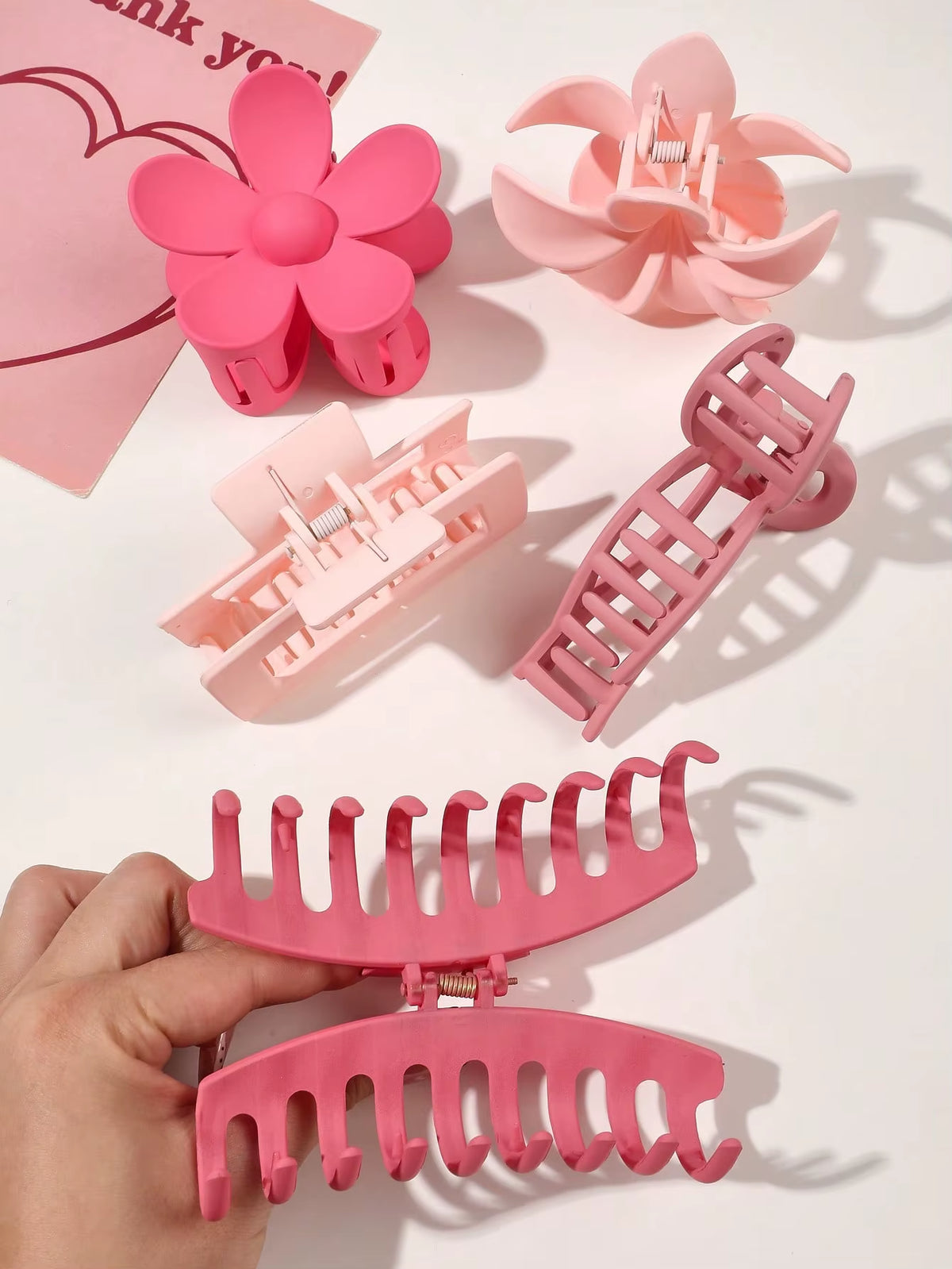 Hair Claw Clips 5-Pack Large Matte Strong-Hold Clips – image 5