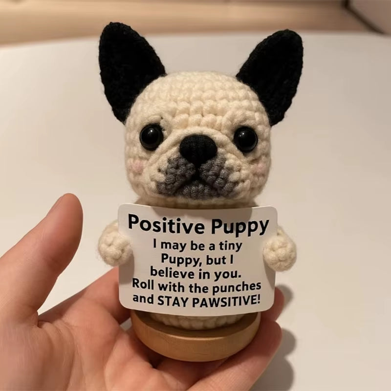 Handmade Crochet Positive Puppy Gift – image 7