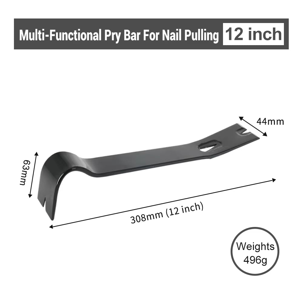 Oilfield Flat Pry Bar with Nail Puller Claw, High-Carbon Steel 12-15 in – image 13