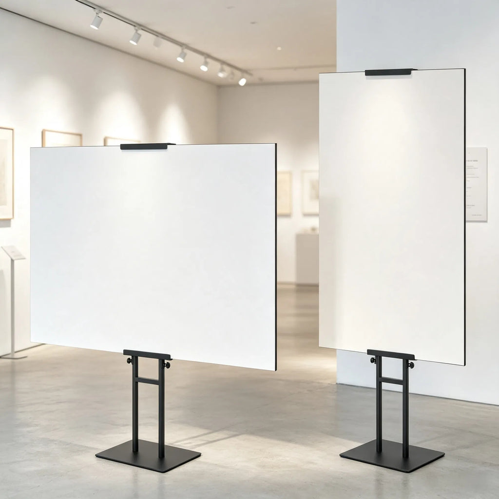 Double-Sided Adjustable Poster Stand, Floor Sign Holder up to 75 Inch – image 5