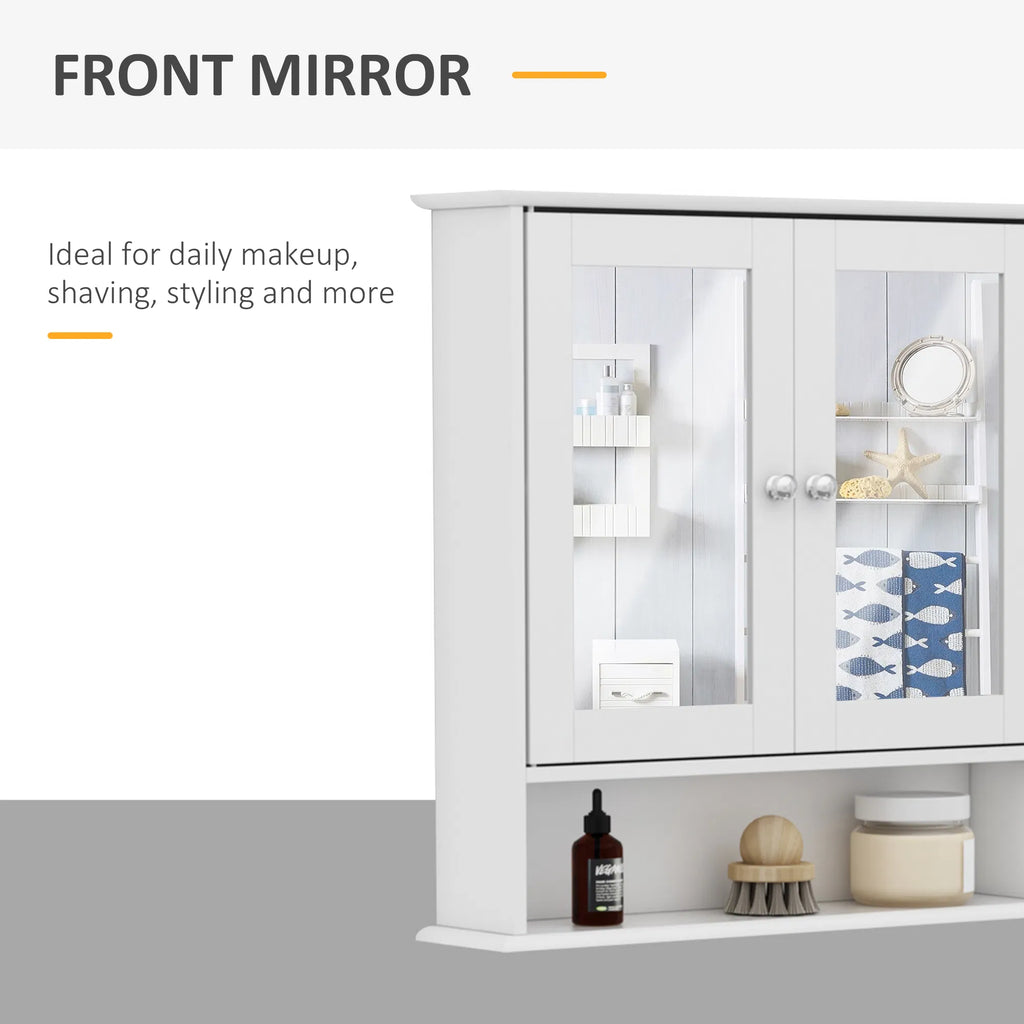 Medicine Cabinet, Wall-Mounted Mirror Cabinet with Double Doors – image 6