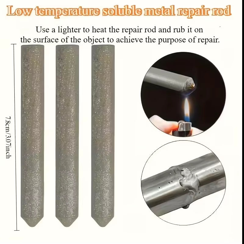Low Temperature Aluminum Welding Rods 3 Pack - Easy Repair Brazing Rods