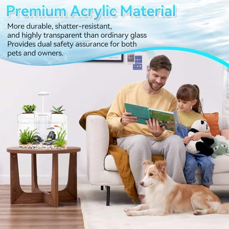 Turtle Tank Kit, Acrylic Starter Aquarium with Lamp & Filter – image 4