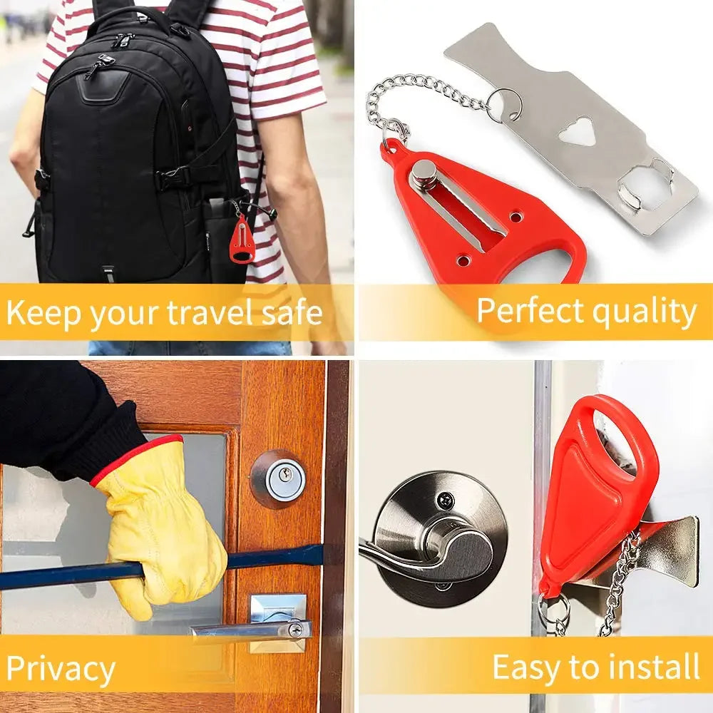 Portable Door Lock - Keyless Travel Lock for Hotels, Apartments & Dorms