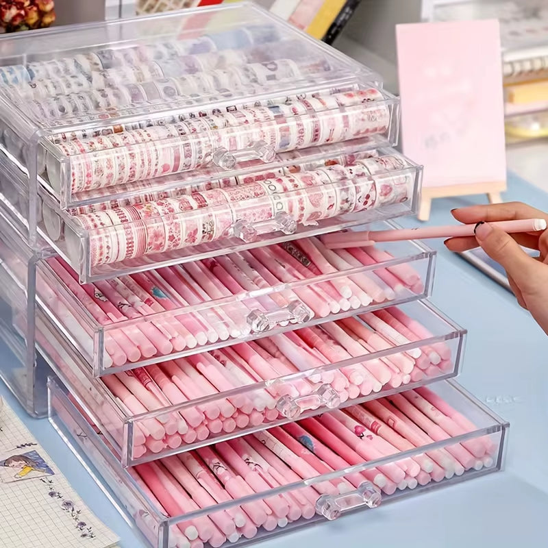Clear 5-Tier Desktop Drawer Organizer – image 4