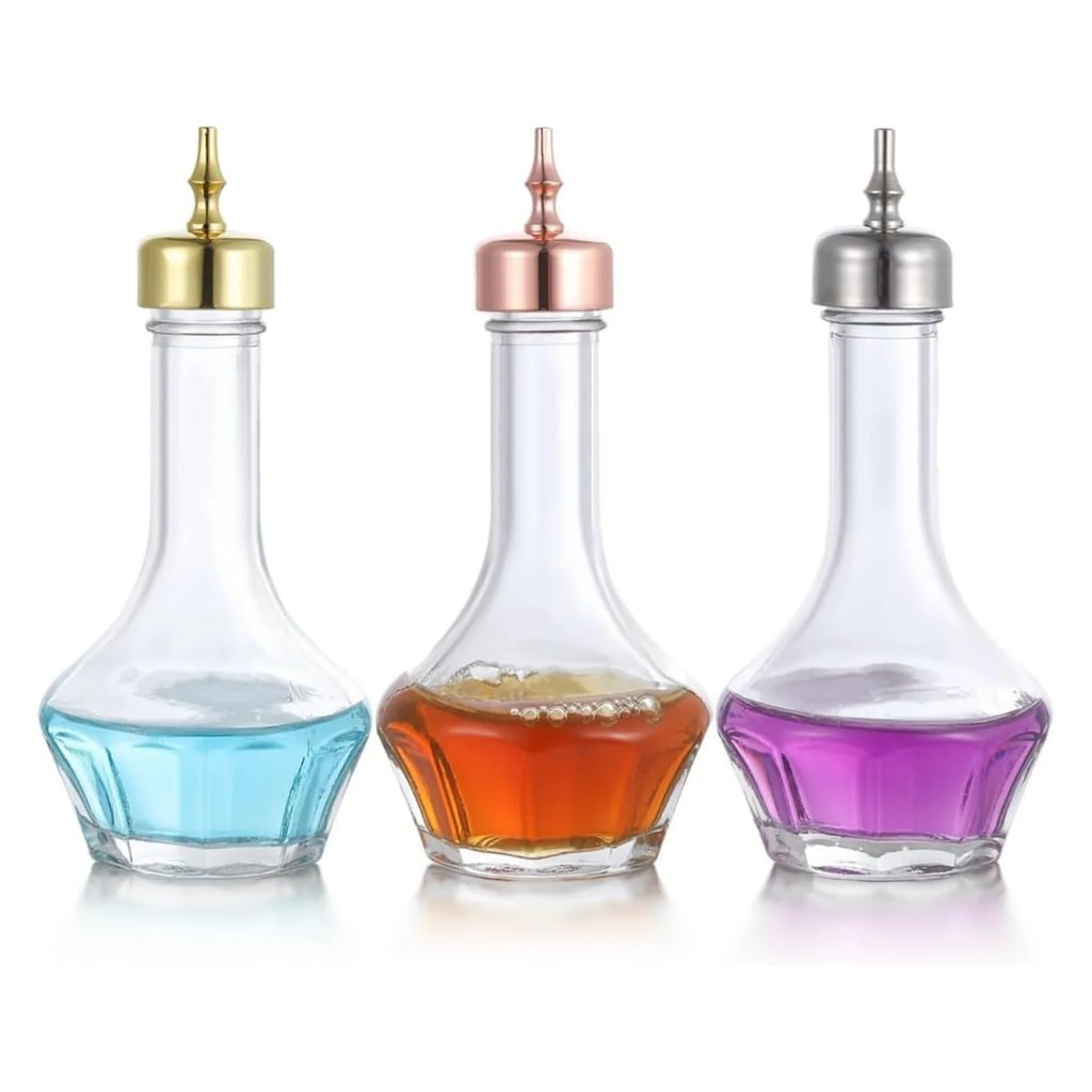 Glass Bitters Dasher Bottles Set of 3, 50 ml