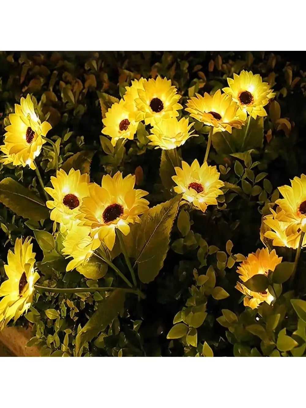 Solar Sunflower Garden Light - Waterproof LED Stake Light for Lawn & Pathway