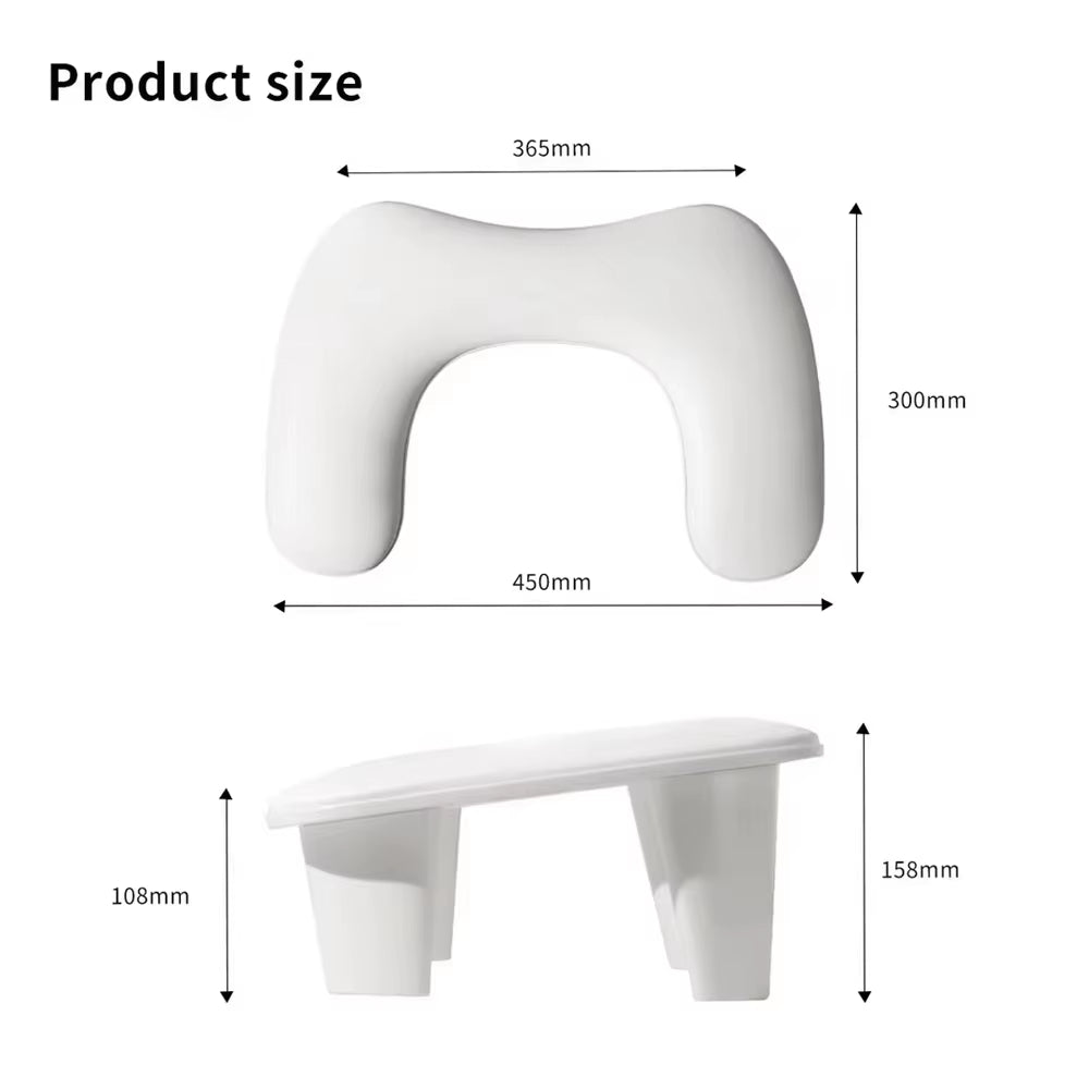 Nail Hand Rest for Two Hands, 15 Degree Tilted PU Leather Pillow – image 6