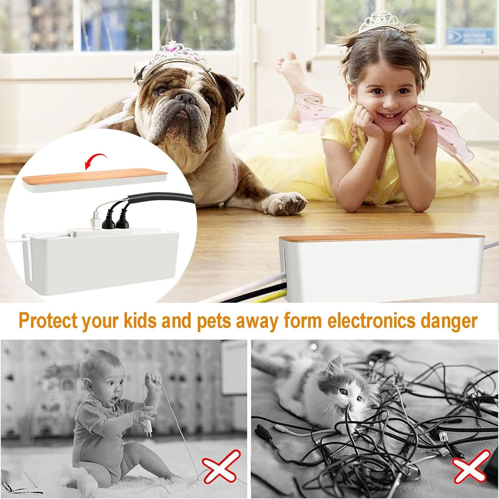 Cable Management Box - Wooden Power Strip and Cord Hider – image 4