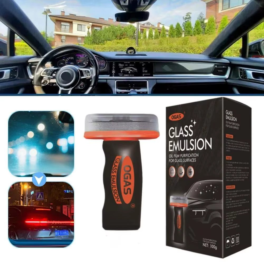 Windshield Oil Film Remover Paste - Glass Degreaser & Water Spot Cleaner
