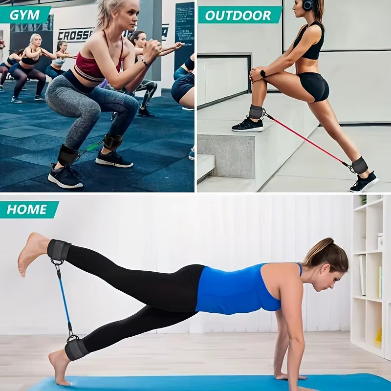 5-Piece Ankle Resistance Band Kit with Straps – image 3