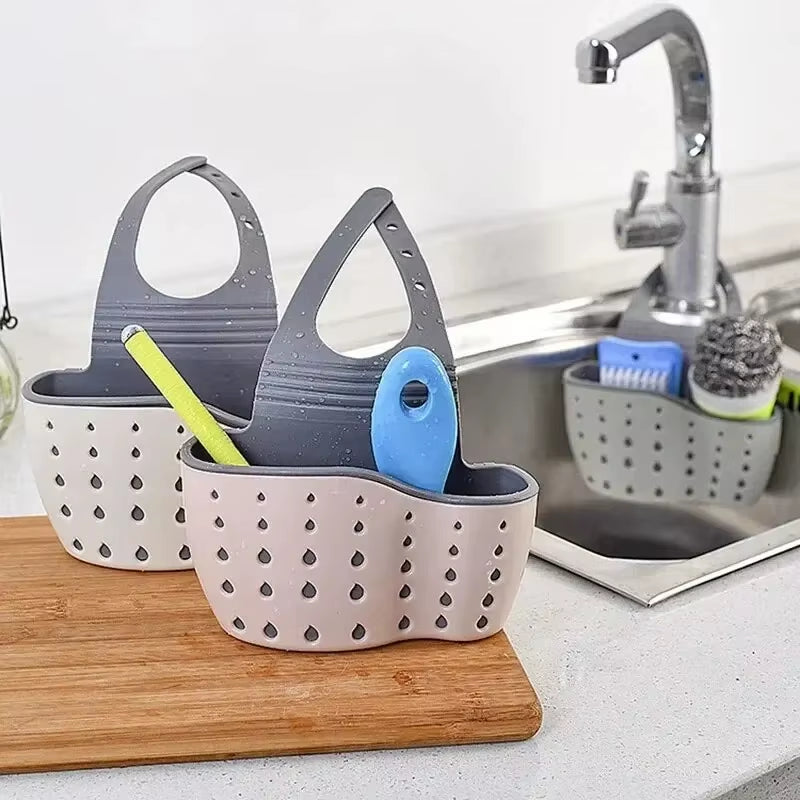 Hanging Sponge Holder - Adjustable Rubber Sink Drain Basket – image 4