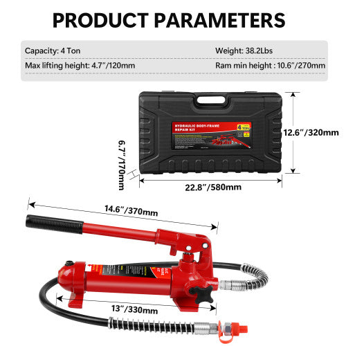 Porta Power Kit – 4 Ton Hydraulic Body Frame Repair Jack Set