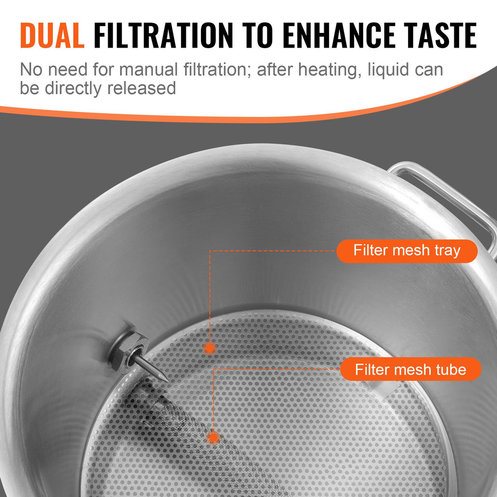 5 Gallon Stainless Steel Brew Kettle With Thermometer and Valve – image 5