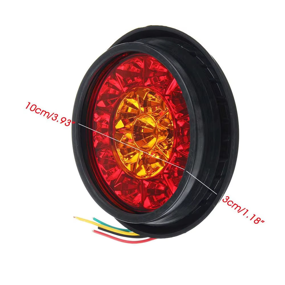 4 Inch Round LED Trailer Tail Lights, 2-Pack Stop Turn Tail – image 5