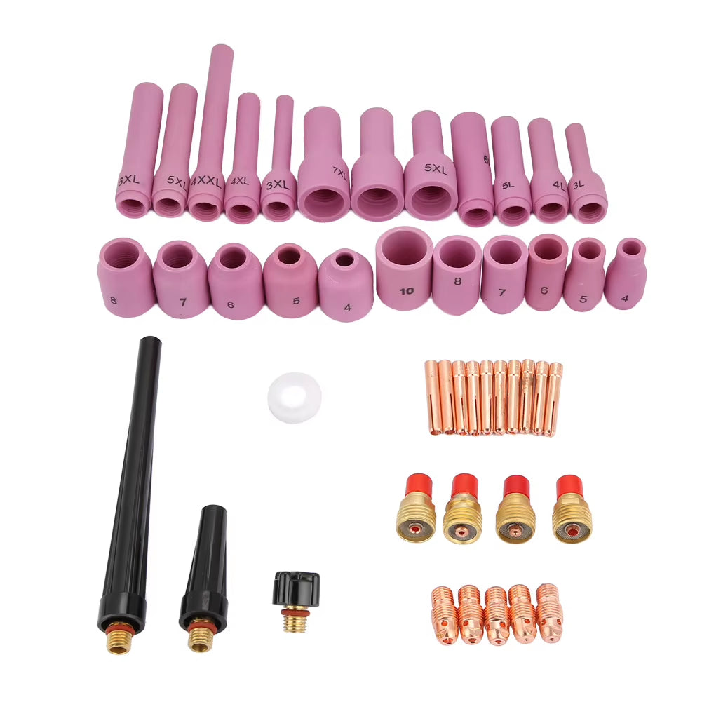 Welding TIG Torch Consumables Kit, 46 pc for WP-9/20/25