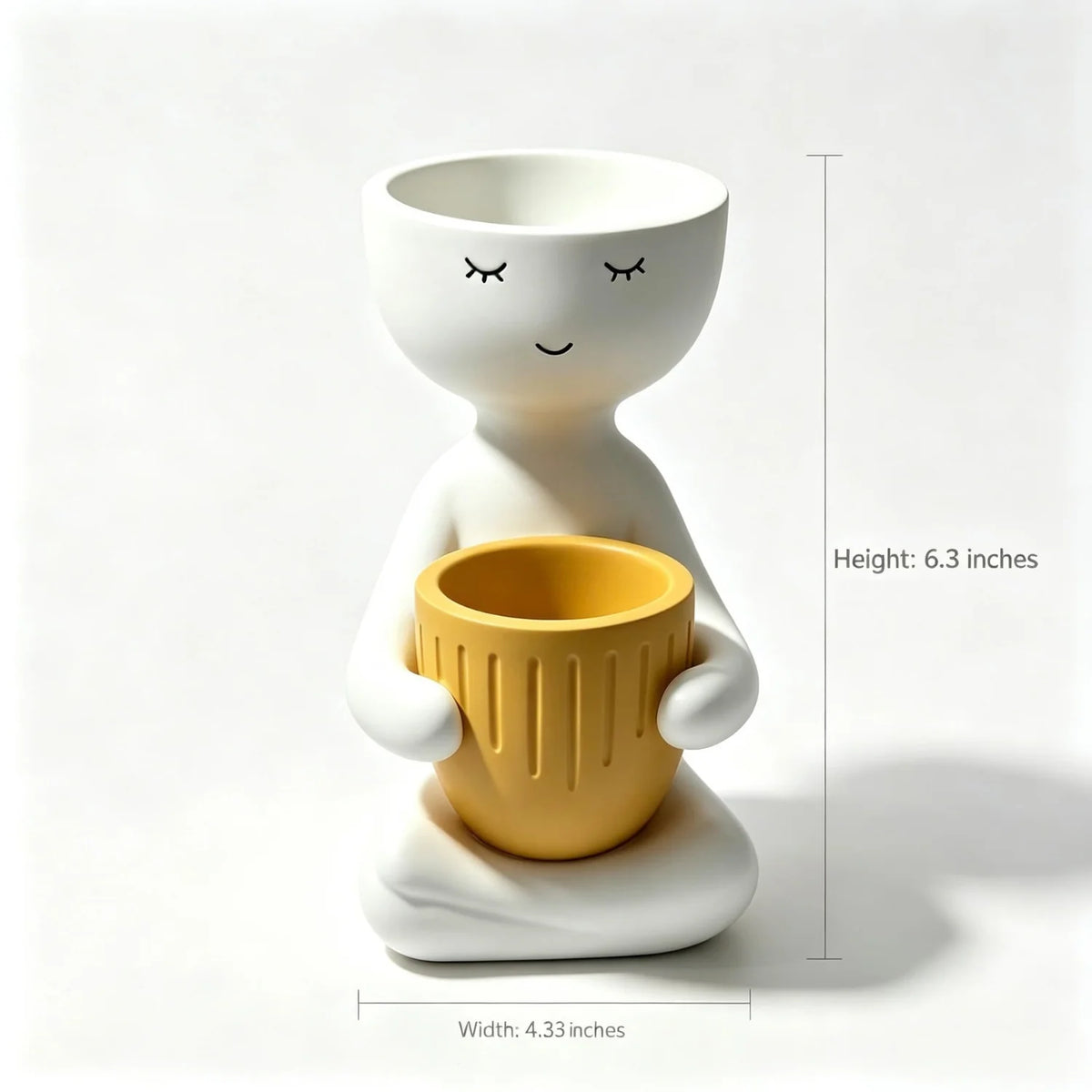 Cute Face Planter Pot, Succulent Planter & Desk Pen Holder – image 2