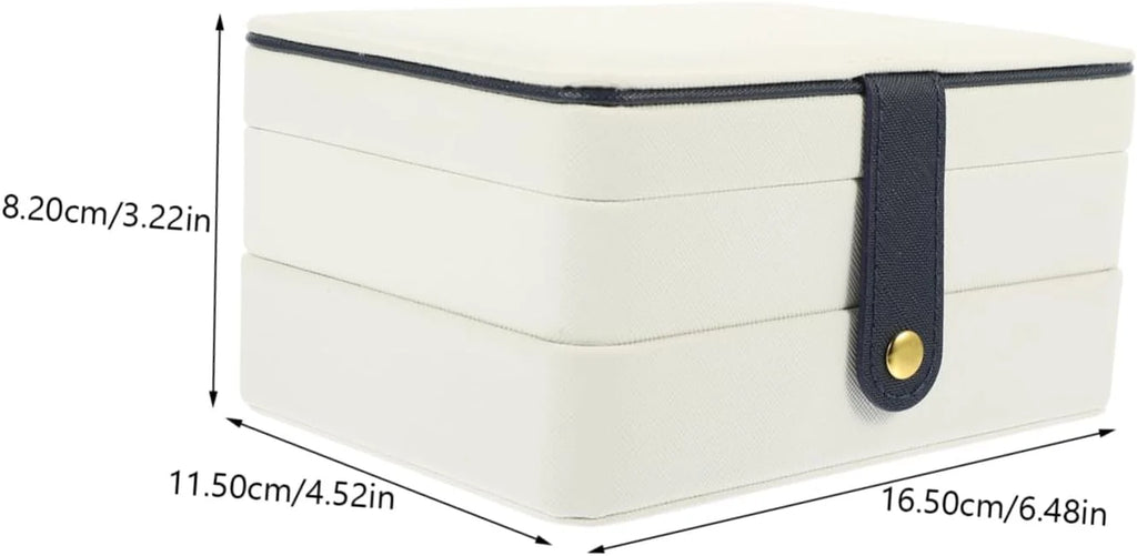 Travel Jewelry Organizer Case – PU Leather Compartment Box – image 3